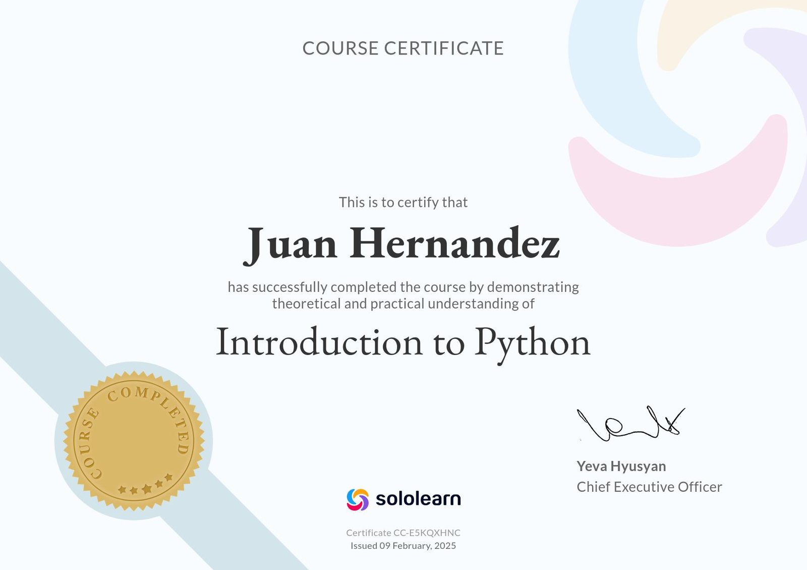 Certificado Python